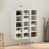 Vidaxl schoenenkast met plank wit 77,5 x 30 x 83,5 cm bewerkt hout