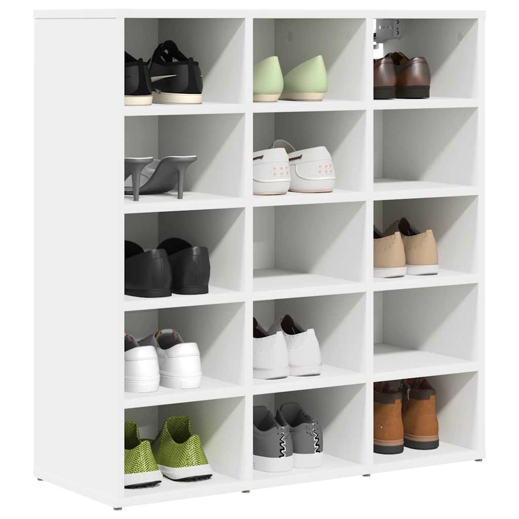 Vidaxl schoenenkast met plank wit 77,5 x 30 x 83,5 cm bewerkt hout
