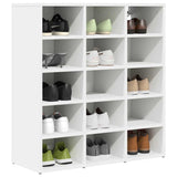 Vidaxl schoenenkast met plank wit 77,5 x 30 x 83,5 cm bewerkt hout