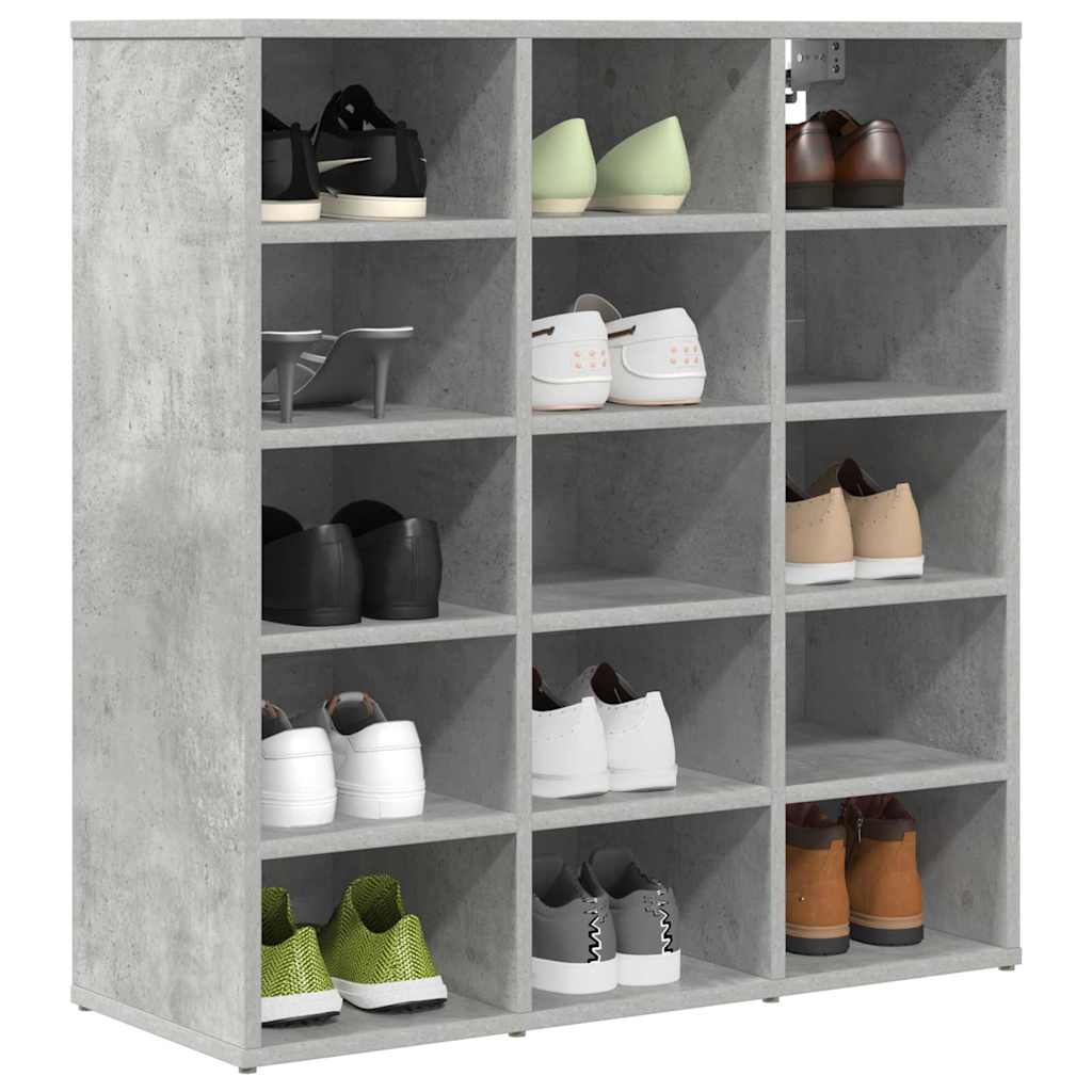 Vidaxl schoenenkast betongrijs 77,5 x 30 x 83,5 cm bewerkt hout