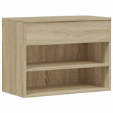 Vidaxl Shoes Bank 60x30x45 cm forarbejdet træ sonoma eg farvet