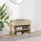 Vidaxl Shoes Bank 60x30x45 cm forarbejdet træ sonoma eg farvet