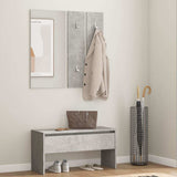 Vidaxl garderobe set bewerkt hout betongrijs