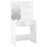 Vidaxl kaptafel met led-verlichting 74,5x40x141 cm wit