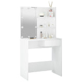 Vidaxl kaptafel met led-verlichting 74,5x40x141 cm wit