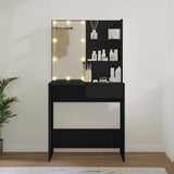 Vidaxl kaptafel met led-verlichting 74,5x40x141 cm zwart