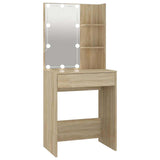 Vidaxl kaptafel met led-verlichting 60x40x140 cm sonoma eikenkleurig
