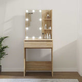 Vidaxl kaptafel met led-verlichting 60x40x140 cm sonoma eikenkleurig