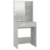 Vidaxl kaptafel met led-verlichting 60x40x140 cm betongrijs