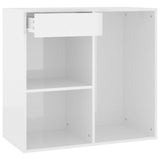 Vidaxl cosmeticakast 80x40x75 cm bewerkt hout hoogglans wit