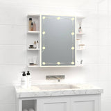 Vidaxl spiegelkast met led-verlichting 70x16,5x60 cm wit