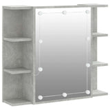 Vidaxl spiegelkast met led-verlichting 70x16,5x60 cm betongrijs