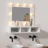 Vidaxl spiegelkast met led-verlichting 60x31,5x62 cm wit