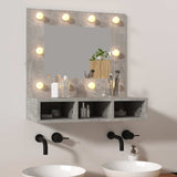 Vidaxl spiegelkast met led-verlichting 60x31,5x62 cm betongrijs