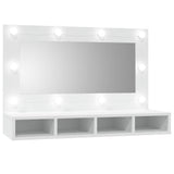 Vidaxl spiegelkast met led-verlichting 90x31,5x62 cm wit