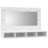 Vidaxl spiegelkast met led-verlichting 90x31,5x62 cm wit