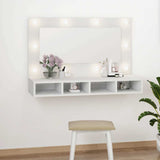 Vidaxl spiegelkast met led-verlichting 90x31,5x62 cm wit