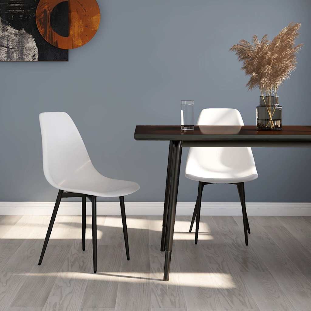 Vidaxl eetkamerstoelen 2 st pp wit