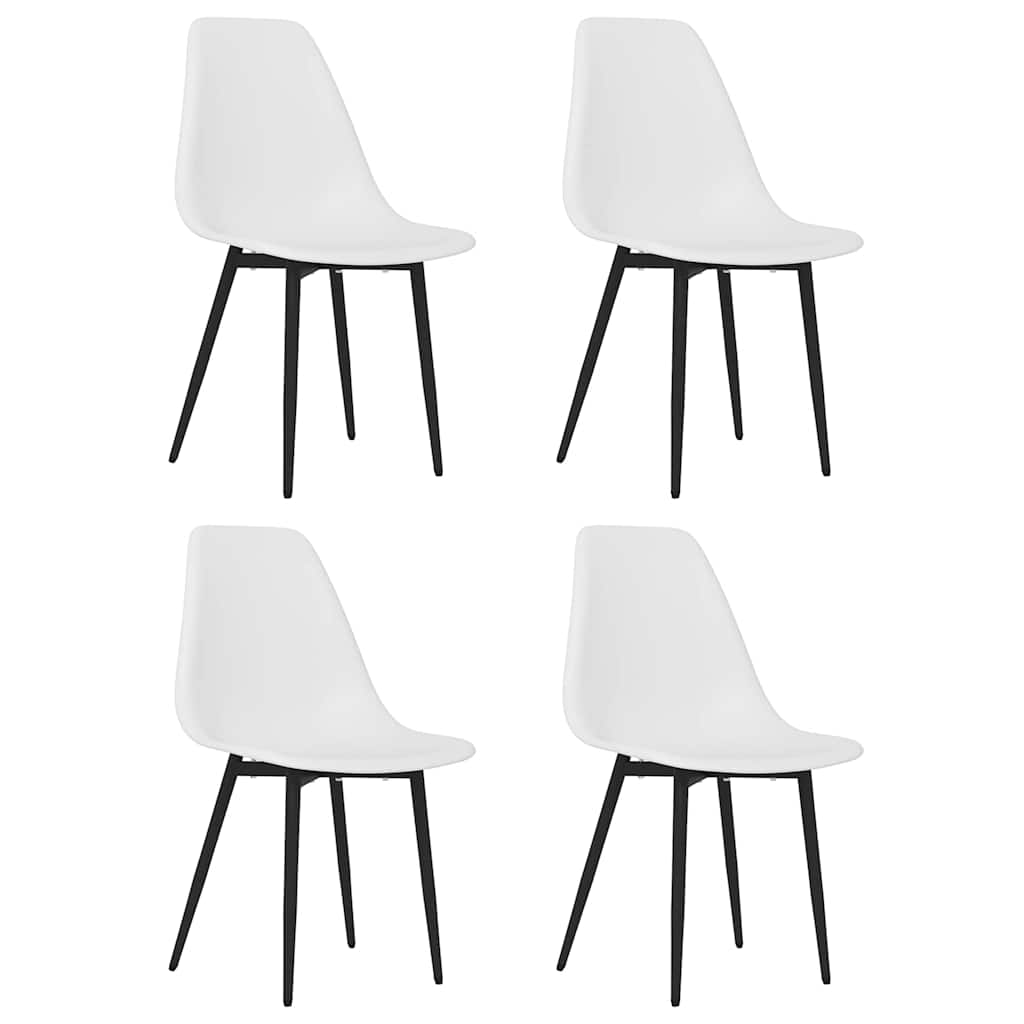Vidaxl eetkamerstoelen 4 st pp wit