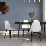 Vidaxl eetkamerstoelen 4 st pp wit