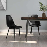 Vidaxl eetkamerstoelen 2 st pp zwart