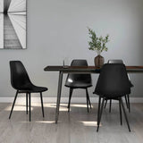 Vidaxl eetkamerstoelen 4 st pp zwart