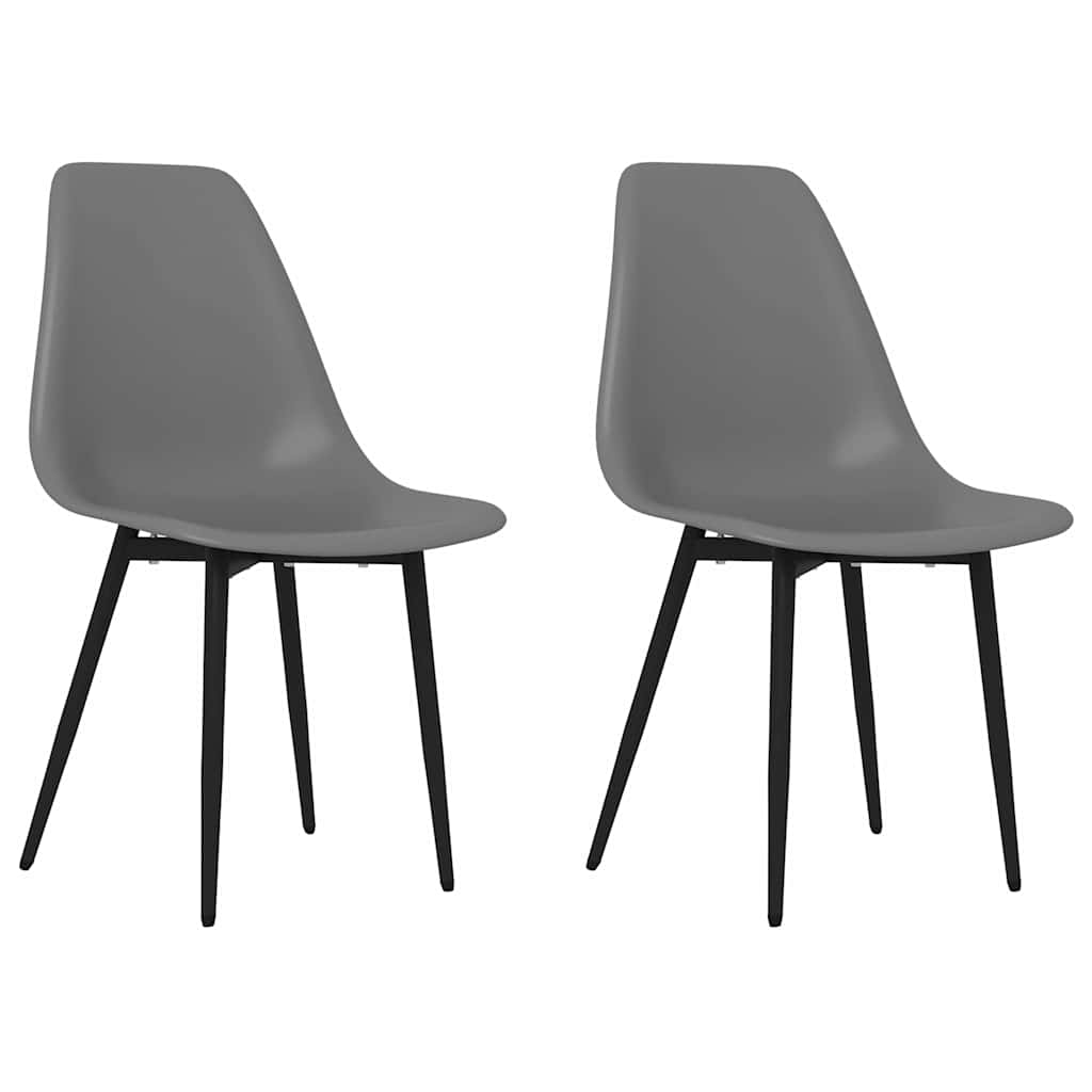Vidaxl eetkamerstoelen 2 st pp grijs