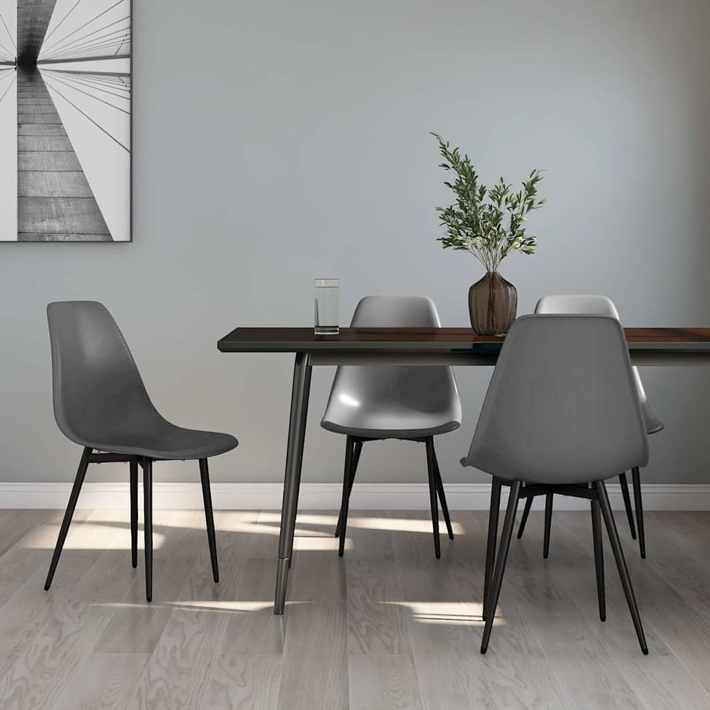 Vidaxl eetkamerstoelen 4 st pp grijs
