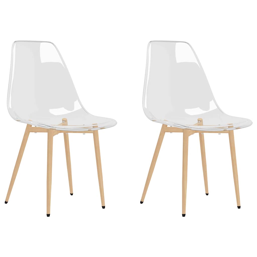 Vidaxl eetkamerstoelen 2 st pet transparant