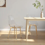 Vidaxl eetkamerstoelen 2 st pet transparant