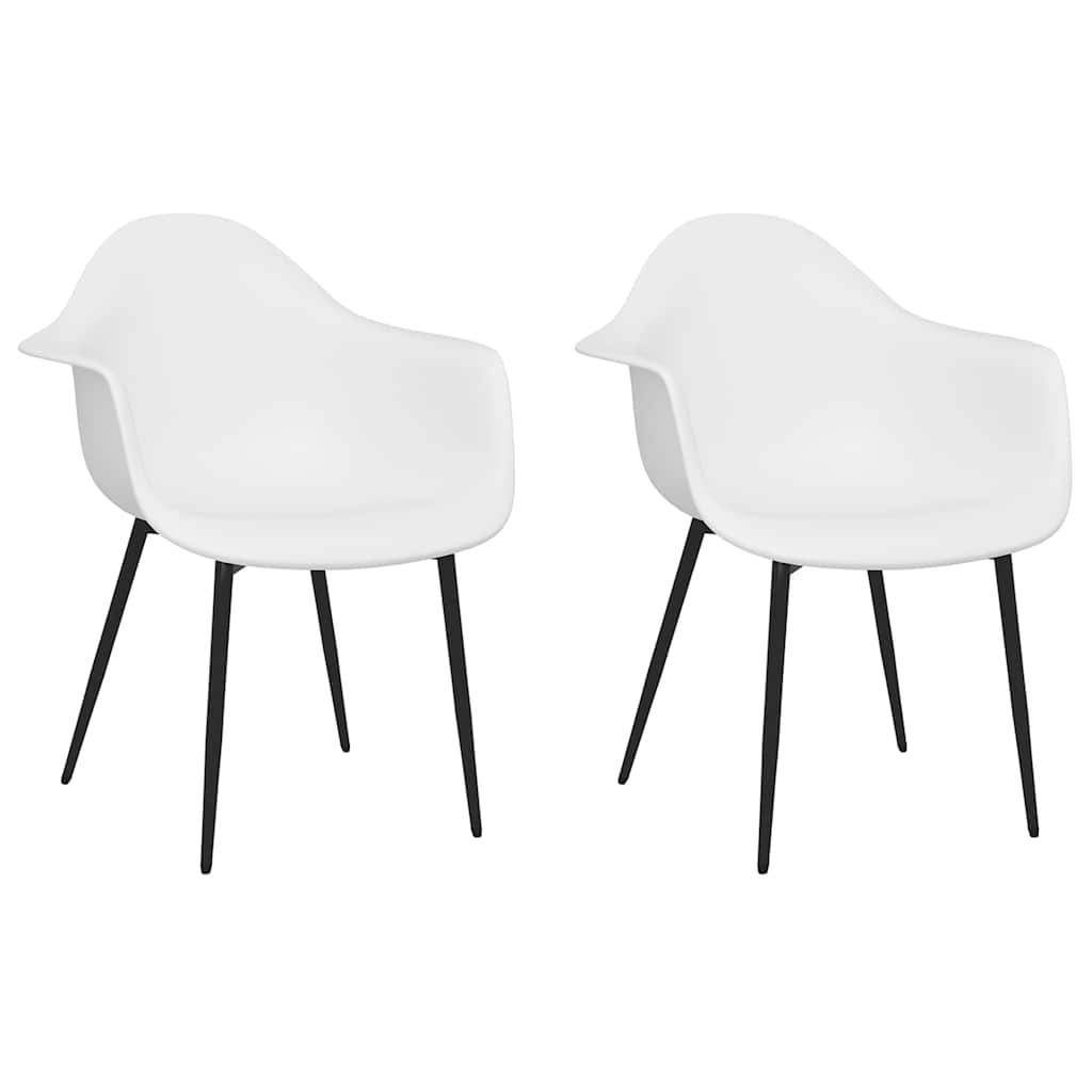 Vidaxl eetkamerstoelen 2 st pp wit