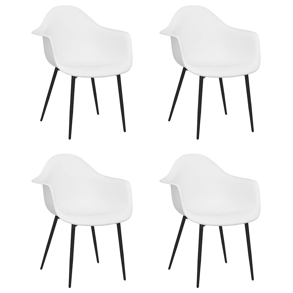 Vidaxl eetkamerstoelen 4 st pp wit