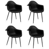 Vidaxl eetkamerstoelen 4 st pp zwart