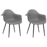 Vidaxl eetkamerstoelen 2 st pp grijs
