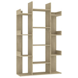 Vidaxl boekenkast 86x25,5x140 cm bewerkt hout sonoma eikenkleurig