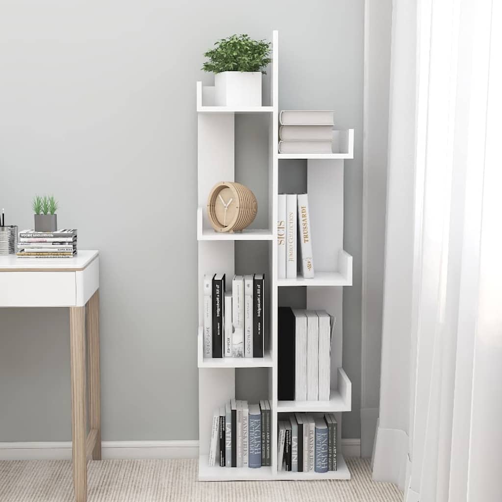 Vidaxl boekenkast 48x25,5x140 cm bewerkt hout wit