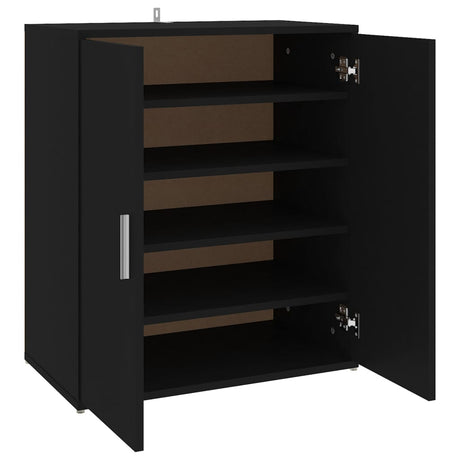 Vidaxl Shoe Cabinet 60x35x70 cm Property Wood Black