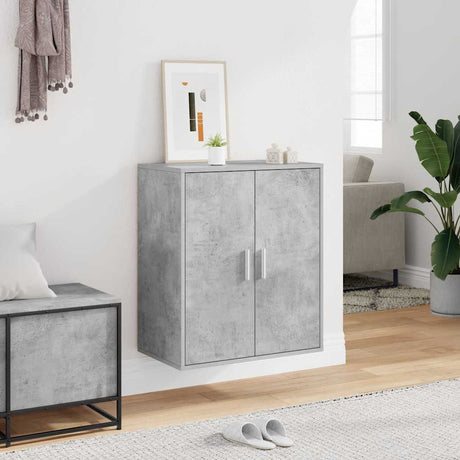 Vidaxl Shoe Cabinet 60x35x70 cm Forarbejdet træ Betongrijs