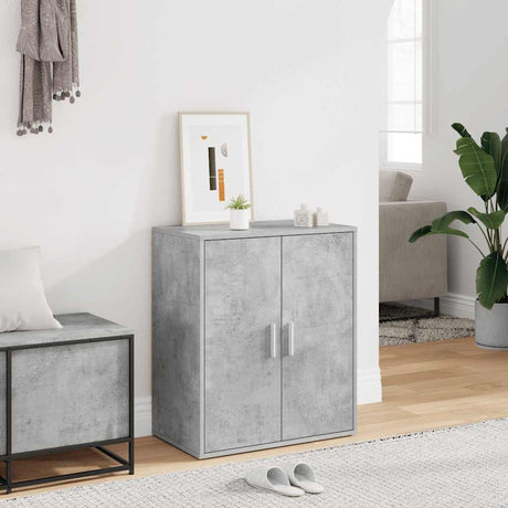 Vidaxl Shoe Cabinet 60x35x70 cm Forarbejdet træ Betongrijs