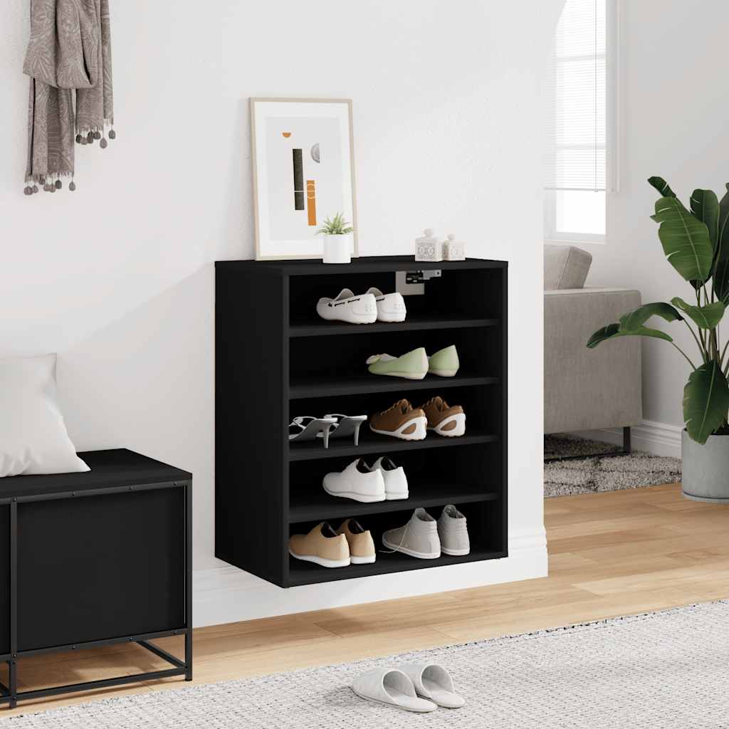 Vidaxl Shoe Cabinet 60x35x70 cm Property Wood Black