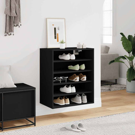 Vidaxl Shoe Cabinet 60x35x70 cm Property Wood Black