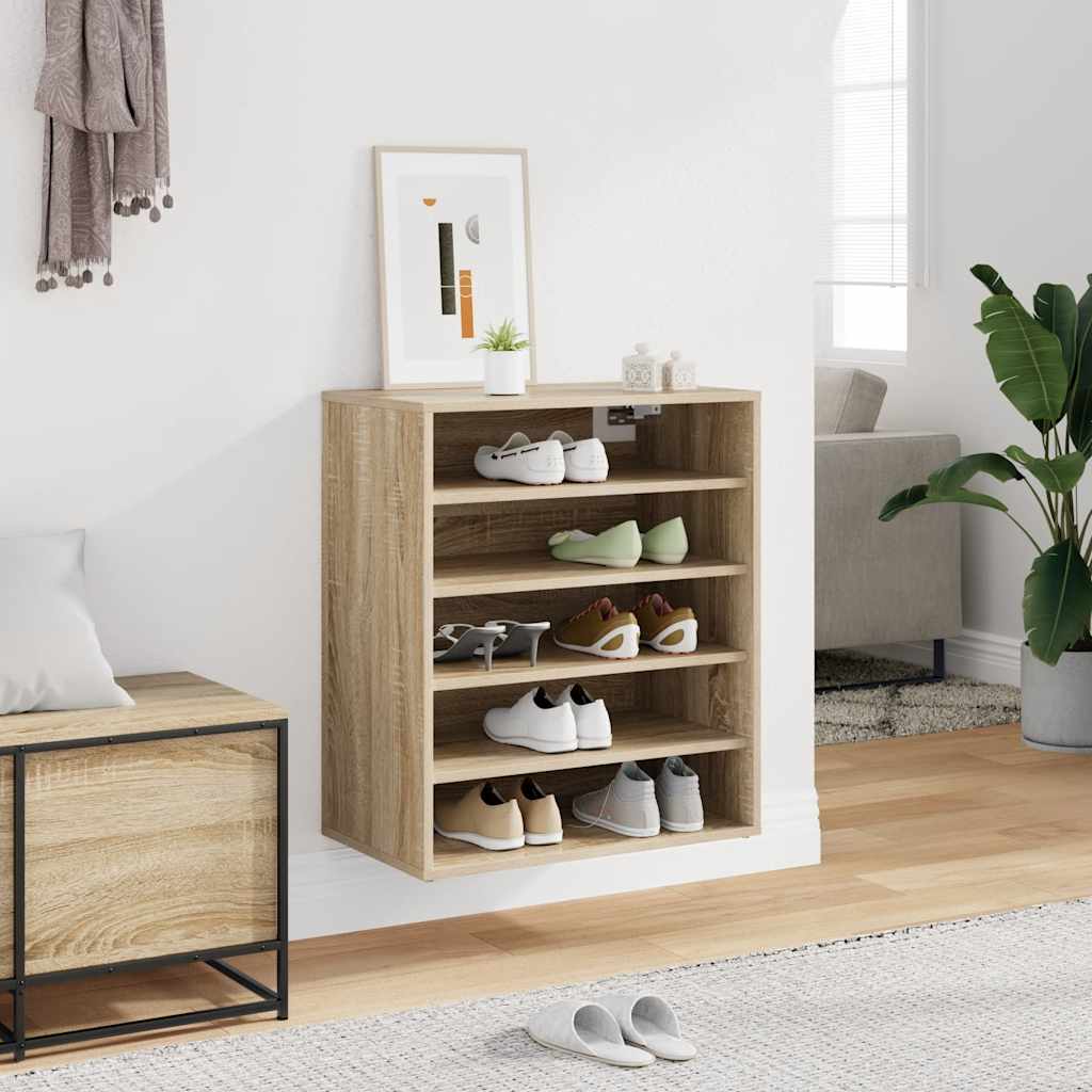 Vidaxl Shoe Cabinet 60x35x70 cm Property Wood Sonoma Oak Farvet