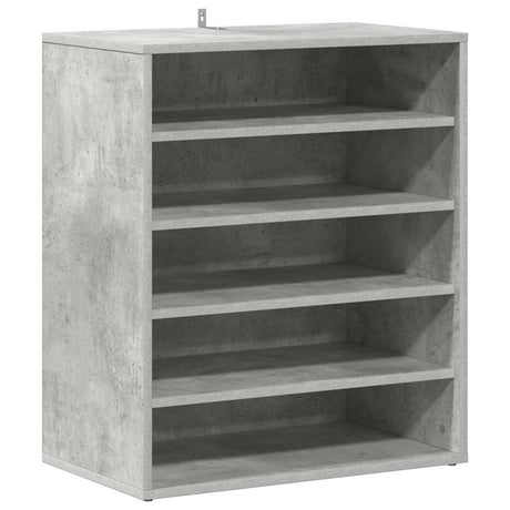 Vidaxl Shoe Cabinet 60x35x70 cm Forarbejdet træ Betongrijs