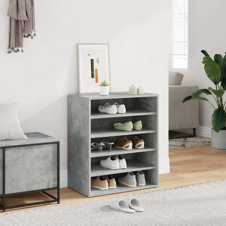 Vidaxl Shoe Cabinet 60x35x70 cm Forarbejdet træ Betongrijs
