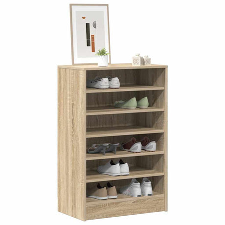 Vidaxl Shoe Cabinet 60x35x92 cm Property Wood Sonoma Oak Farvet