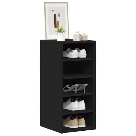 Vidaxl skoskabe 2 stk 31,5x35x70 cm forarbejdet træ sort
