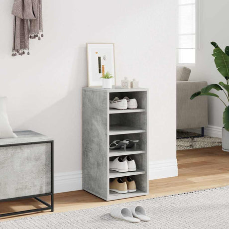 Vidaxl Shoe Cabinet 31.5x35x70 cm Forarbejdet træ Betongrijs
