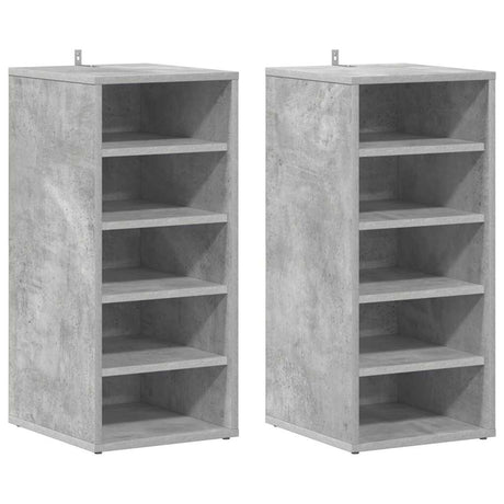 Vidaxl skoskabe 2 stk 31,5x35x70 cm behandlet træbetonpris