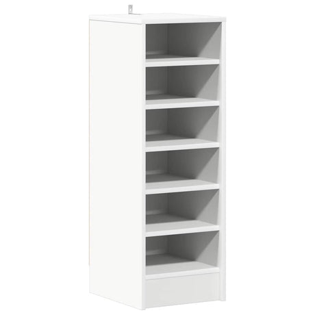 Vidaxl Shoe Cabinet 31.5x35x90 cm forarbejdet træhvide