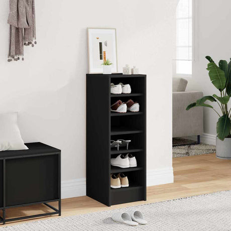 Vidaxl Shoe Cabinet 31.5x35x90 cm Property Wood Black